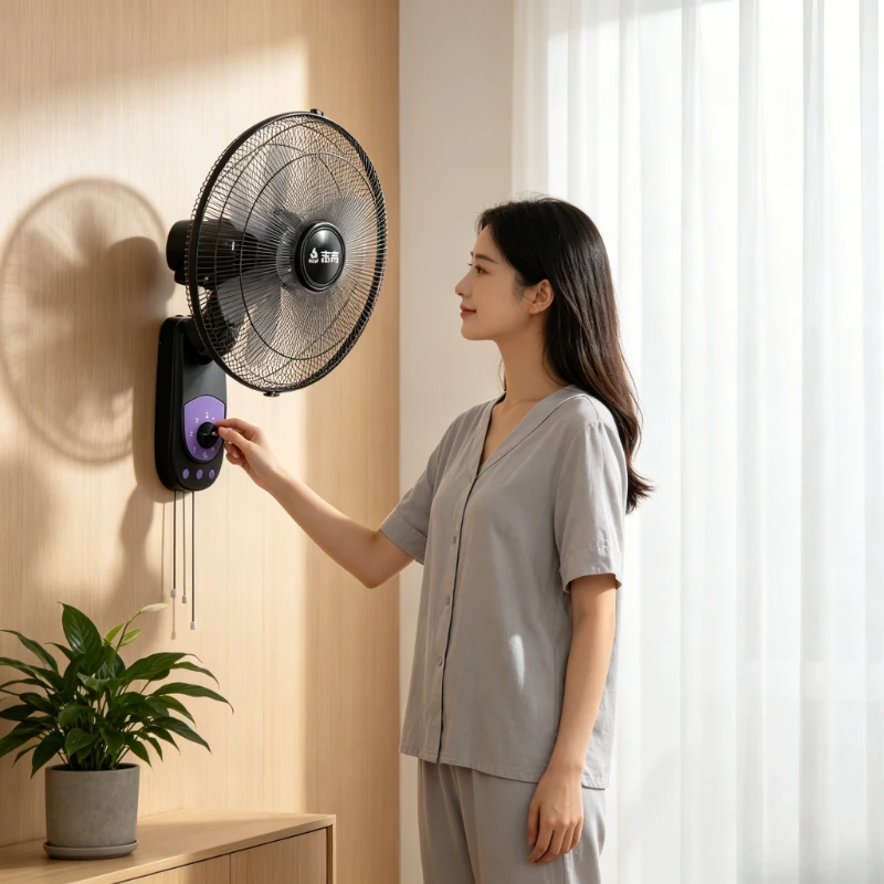 Ventilador de Pared Potente de Alta Velocidad con Control Remoto, Bajo Nivel de Ruido, Flujo de Aire de Largo Alcance y Gran Angular, Resistente para Hogar, Tienda y Comercio