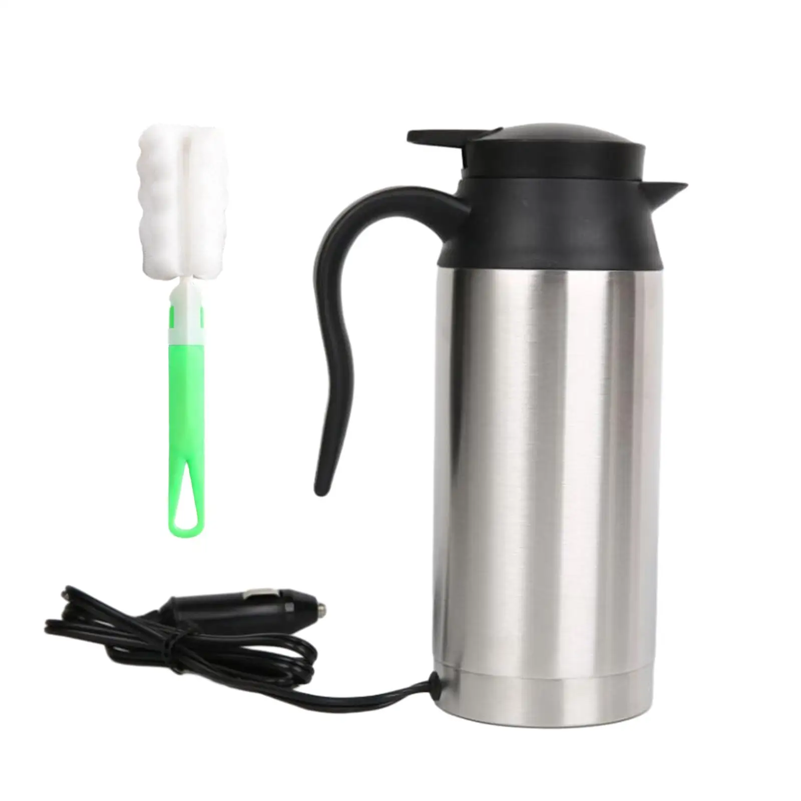 Portable 24V Car Kettle Water Heater Stainless Steel Insulated Travel Mug Fast Heating for Truck Drivers Business People