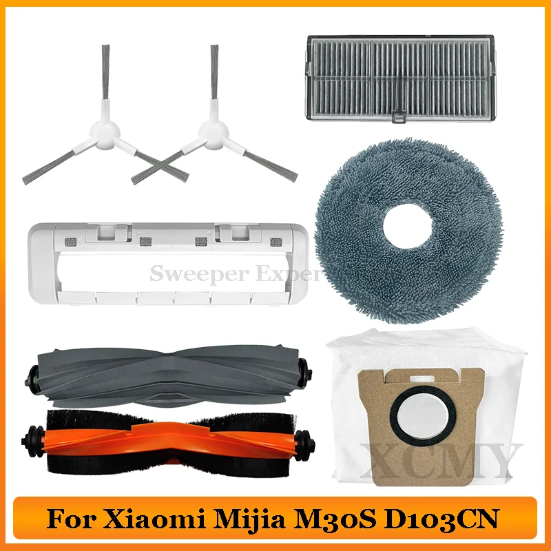 Replacement For Xiaomi Mijia M30S D103CN Robot Main Side Brush Hepa Filter Mop Vacuums Cleaner Parts Spare Part  Accessories