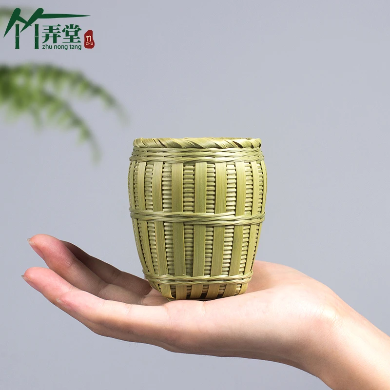 

Handmade Bamboo Mini Basket Tea Filter Creative Play Collection Handicrafts Home Furnishings