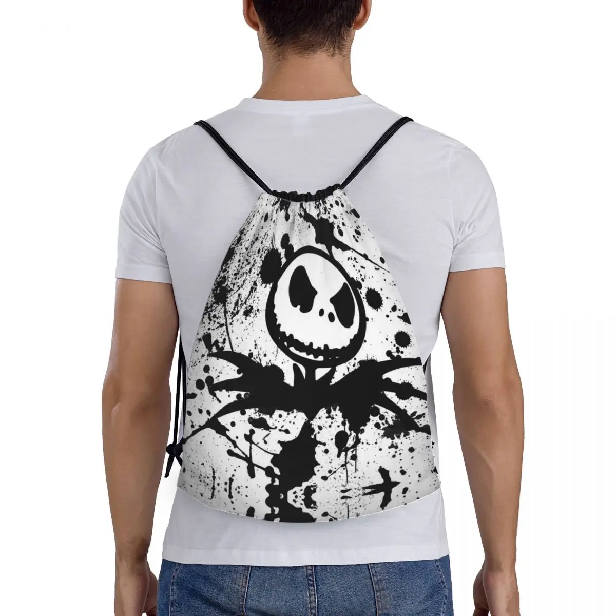 حقيبة ظهر برباط للهالوين جاك سكيلينجتون، حقيبة رياضية للصالة الرياضية، حقيبة الكابوس قبل عيد الميلاد، حقائب لليوجا