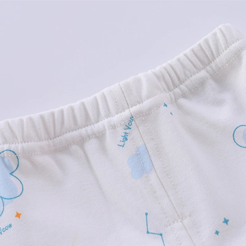 100% Baumwolle Neugeborenen-Baby 2-Teiliges Bekleidungsset Weiches Langarm-Oberteil und Hose Schlafanzug-Set Baby-Unterwäsche-Outfit für 0-6 Monate – Detail 3
