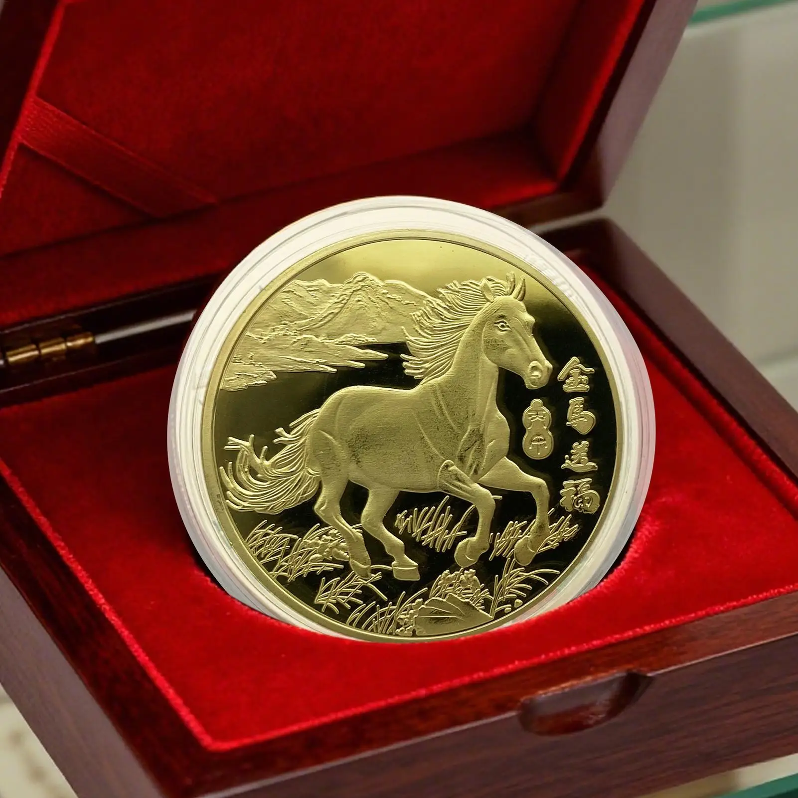 Commemorative Coin Wealth-Attracting Keepsake 2026 Year Of The Horse Commemorative Coin for Men Boys Girls Youth Teens Athletes