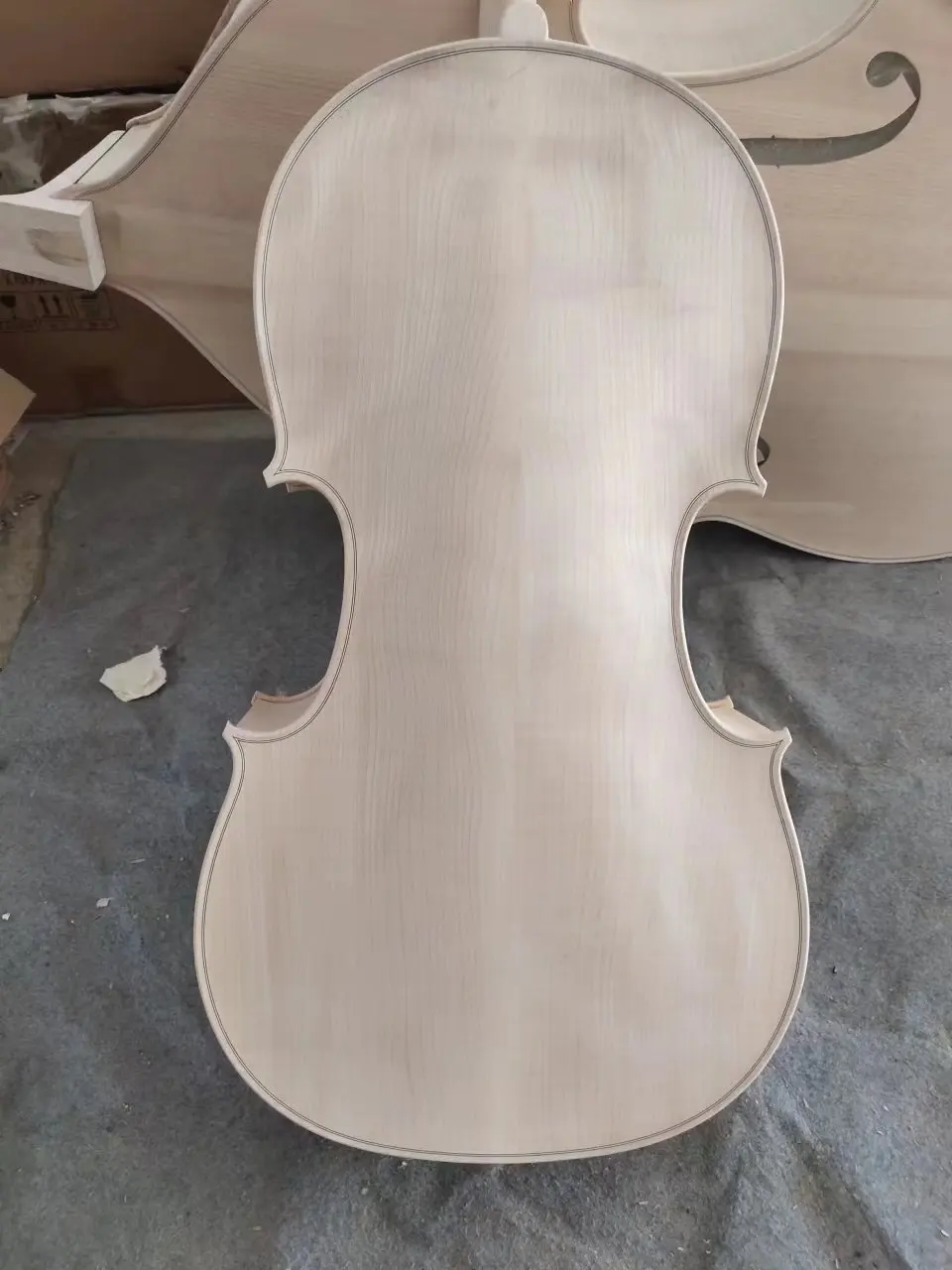 hand European spruce white embryo Cello Montagnana unfinished Cello 4/4 Custom 1/2 3/4 solid wood white Cello ebony fingerboard