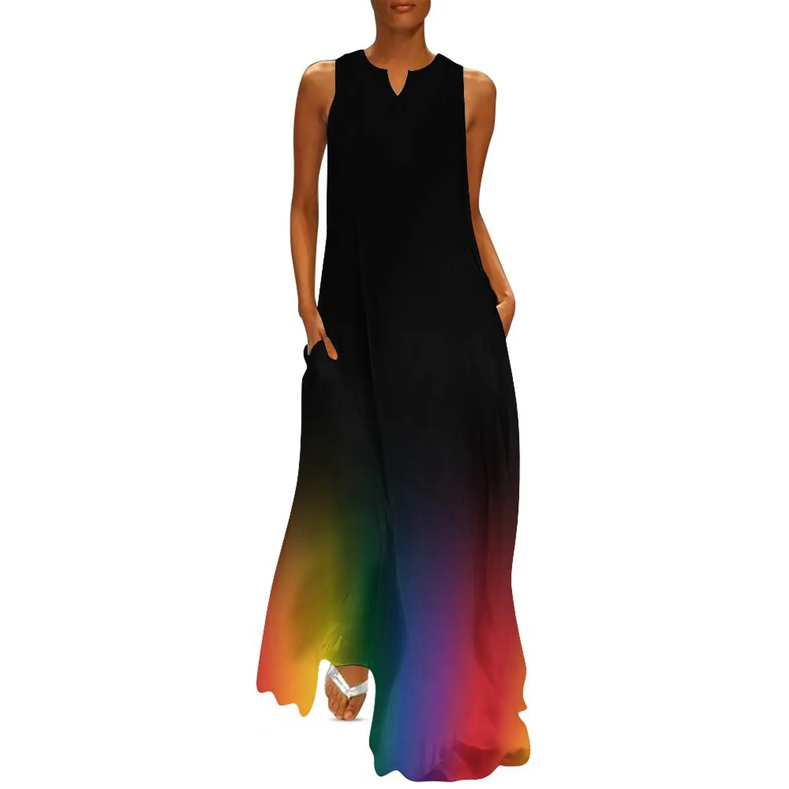 

Gradient Rainbow Long Dress fairy dress elegant and pretty women"s dresses luxury women"s party dress evening prom