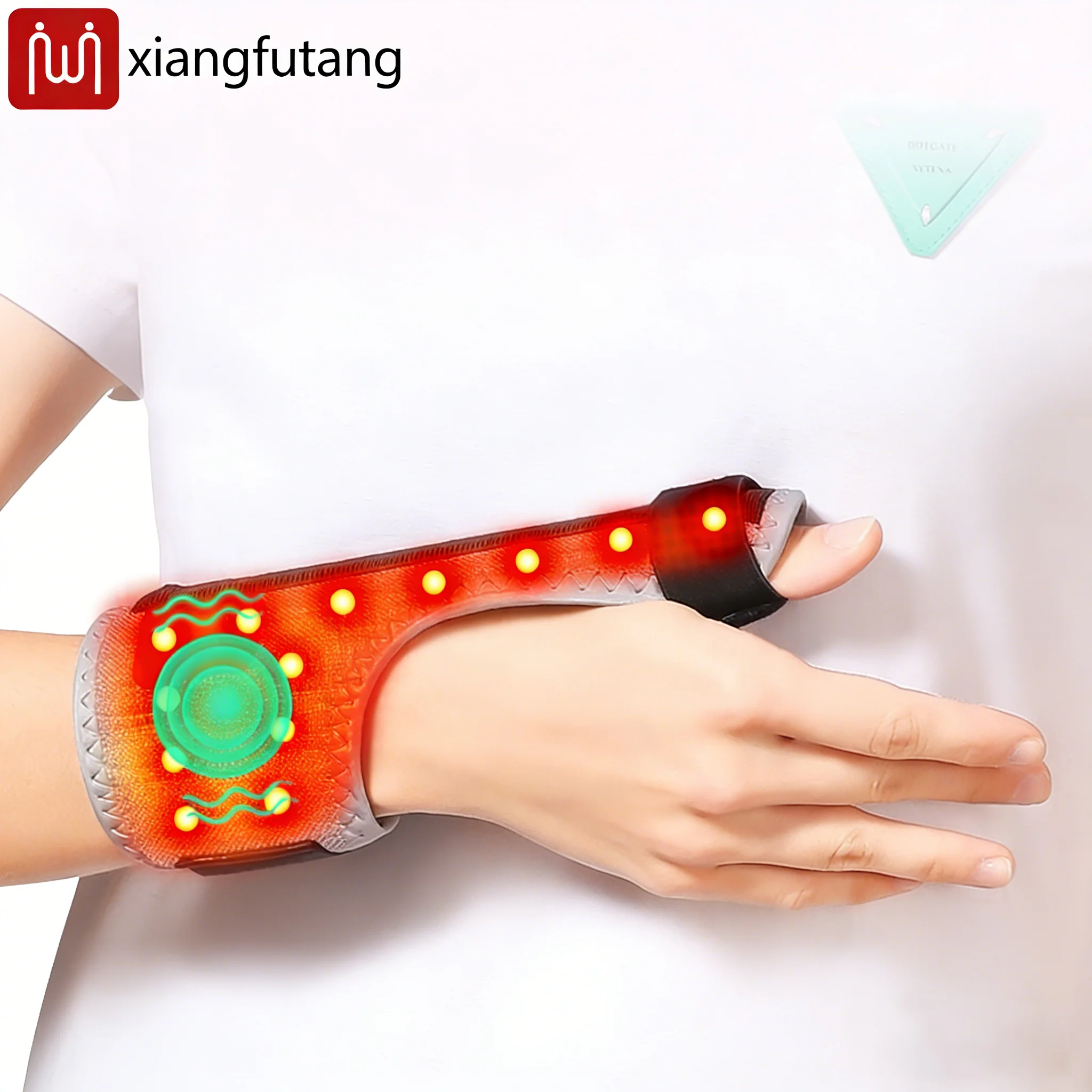 

Red Light Electric Heating Thumb Support Vibrating Massager Relieves Wrist Pain and Fatigue Alleviates Tenosynovitis