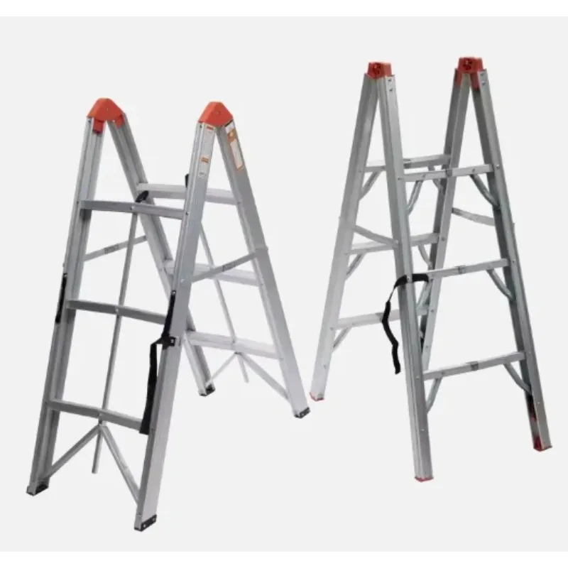 Escalera aislada plegable de aluminio de estilo industrial moderno para aplicaciones al aire libre de taller doméstico y supermercado