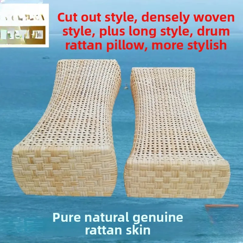 natural rattan pillow summer hollow cold pillow sweat steaming lengthened breathable cervical spine protection single pillow