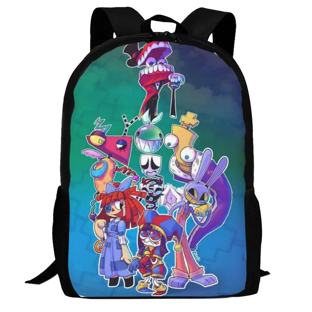 Ransel Laptop Perjalanan Sirkus Digital Menakjubkan Kartun, Hadiah Tas Komputer Sekolah Perguruan Tinggi Bisnis untuk Pria & Wanita