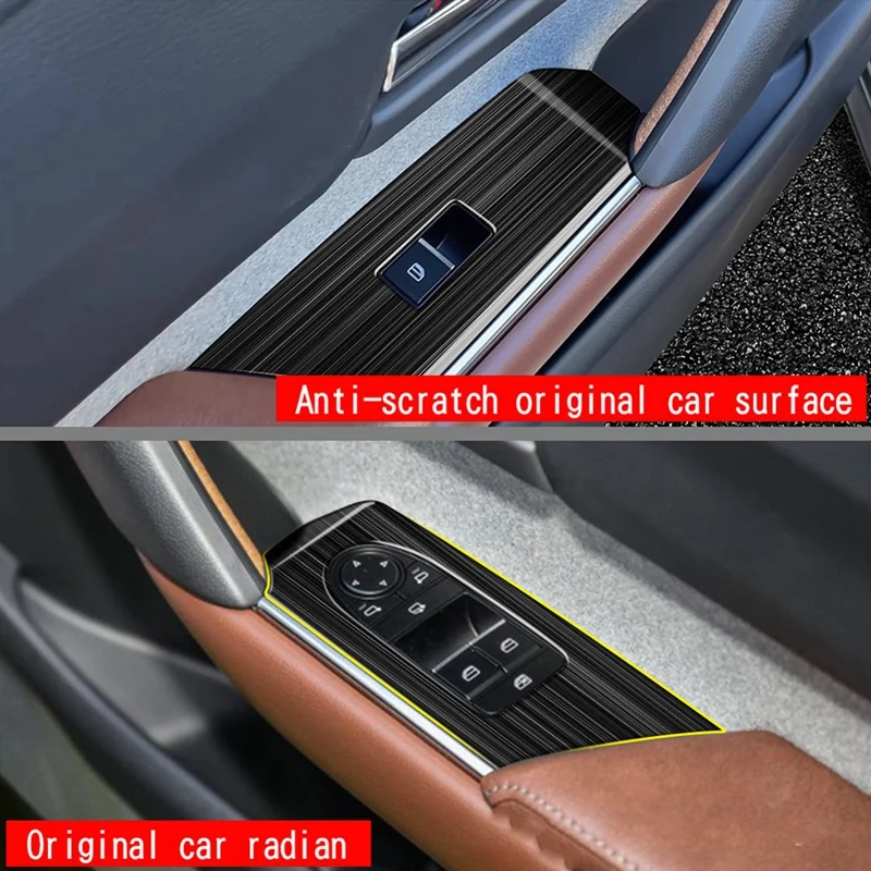 Car Black Window Glass Lift Button Switch Cover Trim Door Armrest Panel For Mazda MX30 MX-30 2022+