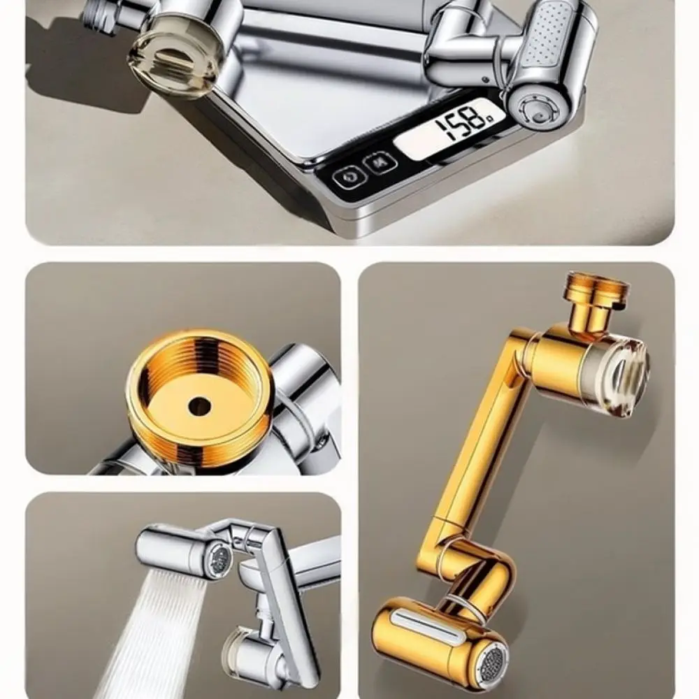 Stainless Steel Robotic Arm Faucet Aerator Swivel Splash Proof Filter Nozzle For Bathroom Kitchen Sink Water Tap
