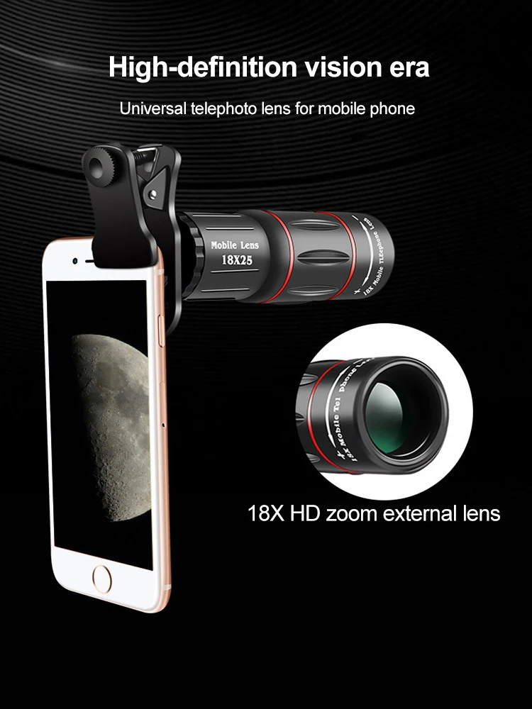 64X Teleskop do Obiektywu Telefonu Komórkowego do Fotografii Makro, Obiektyw Makro do iPhone'a, Teleobiektyw do Telefonu Komórkowego — 2