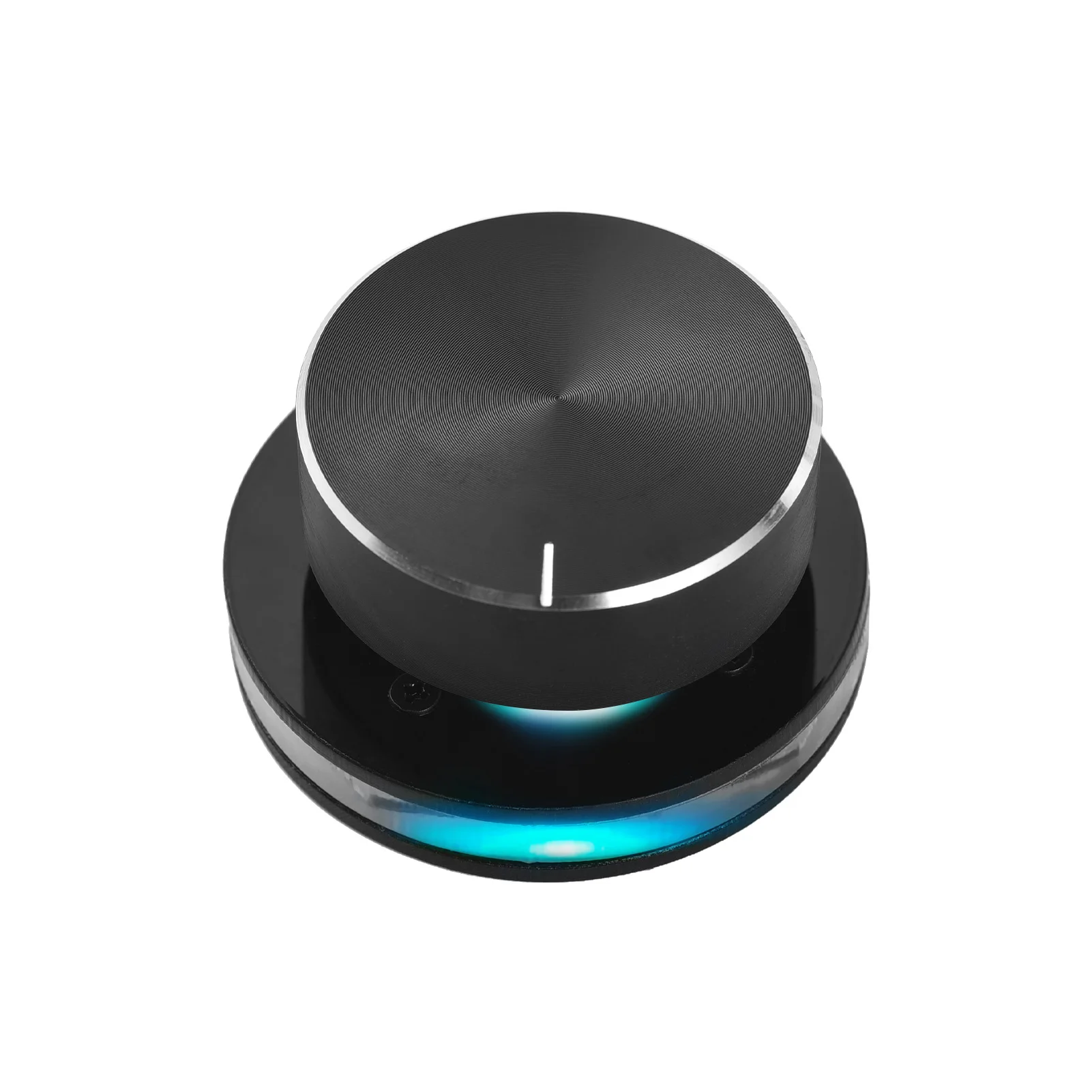 USB Volume Control Knob with One-Click Mute Function RGB Light Type-C Interface for PC Computer Speaker Volume Control