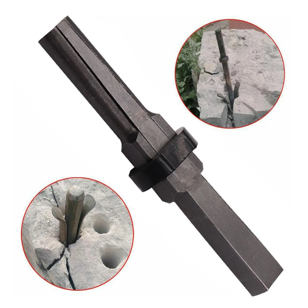 14/16/18/23mm Stone Splitting Tool Stone Splitter Hand Tools Set Metal Plug Wedges And Feather Shims Concrete Rock Splitters