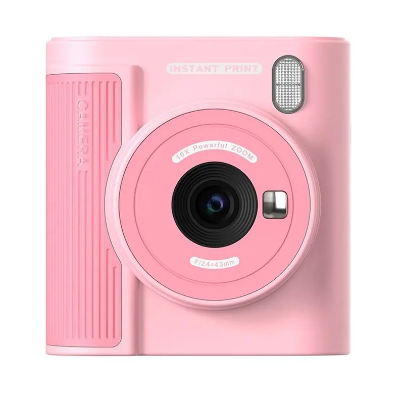 

APPLIA-Kids Digital Camera 1080P HD Instant Print 16X Zoom Video Recorder For Girls And Boys Birthday Gifts Gfits Pink