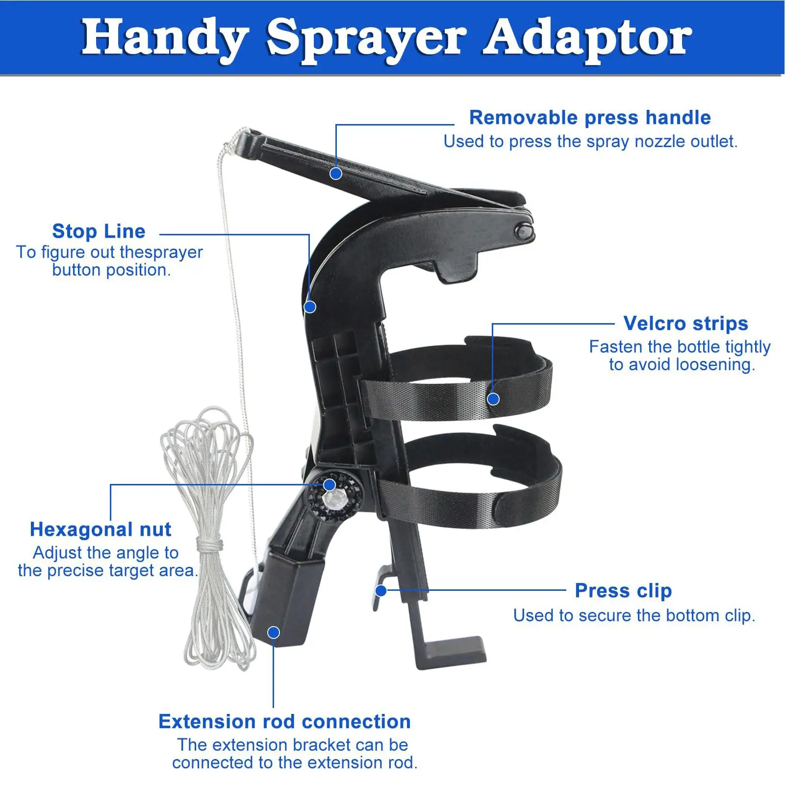 Extension Pole for Painting Telescopic Wand Powder Duster Connector Accessories Adjustable Spray Pole Adapter for Indoor