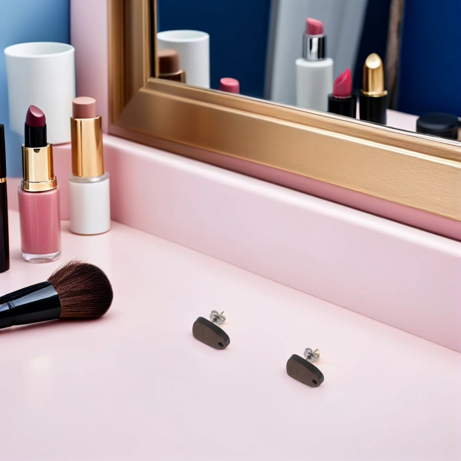 

10 set Wooden Stud Earrings Geometric Design Natural Wood Diy Jewelry Crafting Supplies Stainless Steel Earring Findings For