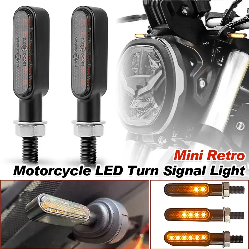 12V Motorcycle Turn Signal Light Clignotant Moto 6LED Mini Flashing Indicator Blinker Lamp For Honda For Yamaha For Cafe Racer