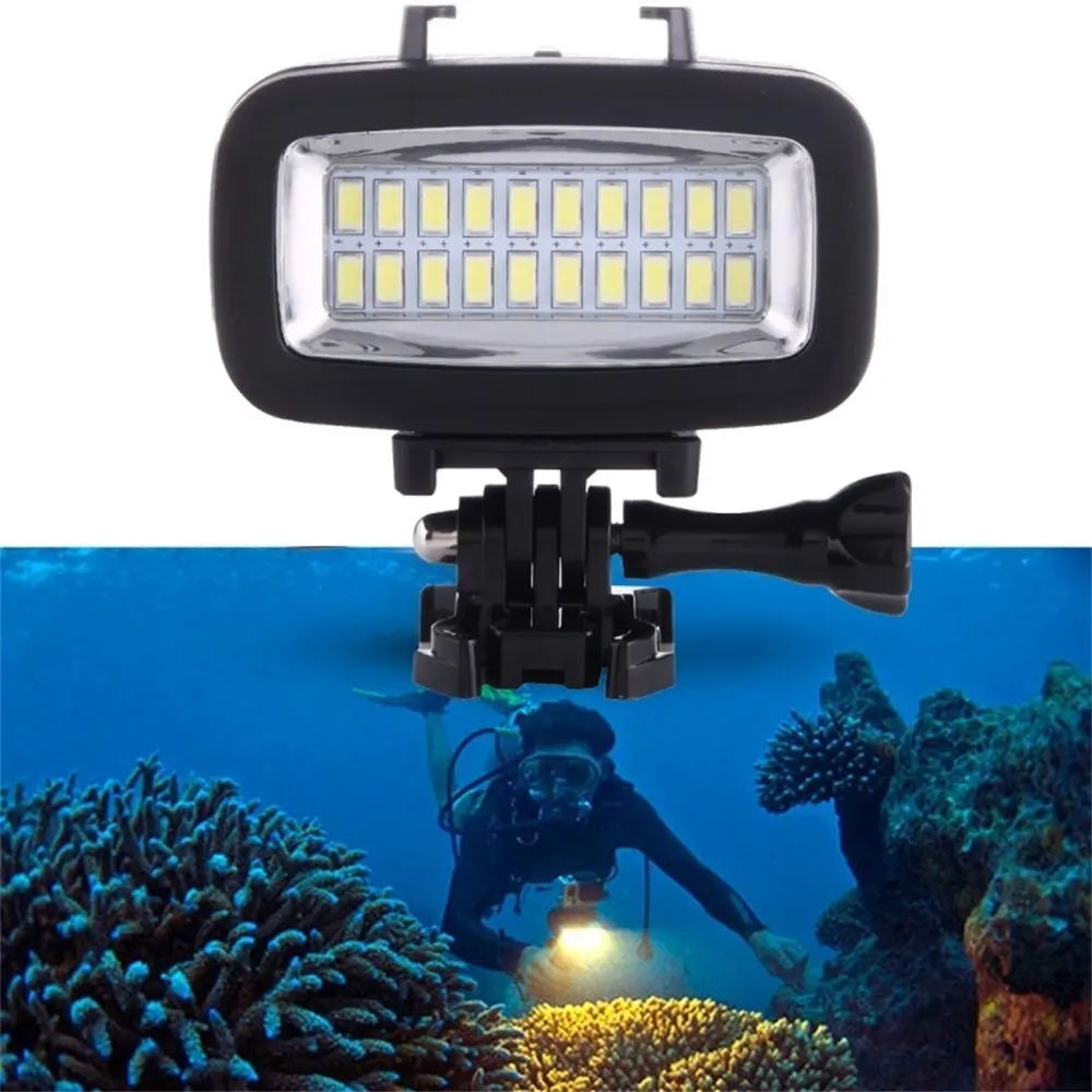 

40M Underwater Diving 20LED Light Lamp for GoPro Hero Insta360 DJI SJCAM Xiaomi Yi Sports Cameras