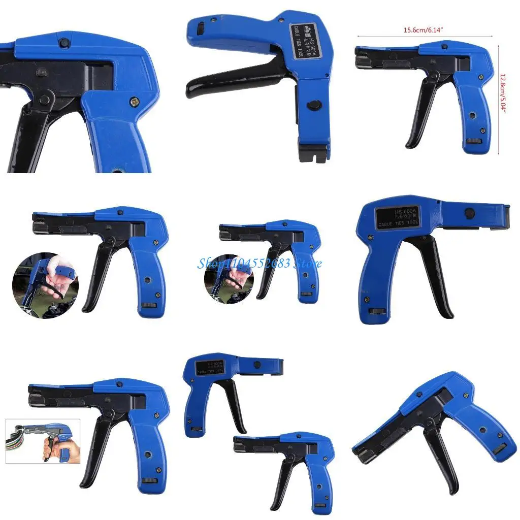 

Y6GD Zip Tie Automatic Tensioner Cutter Pilers with Steel Handle Nylon Ties Cable Management Fastening Clamping Cutting Tool