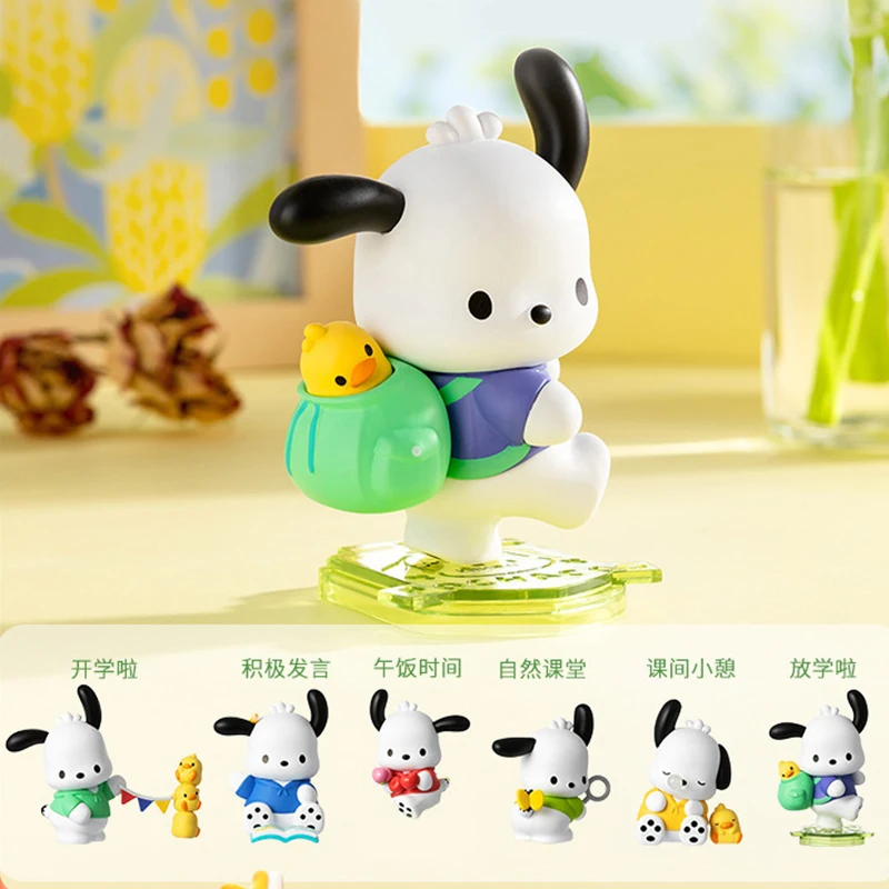 

Kawaii Cute Sanrio Pochacco Starts School Days Mystery Blind Box Gifts Toy Model Anime Figure Collect