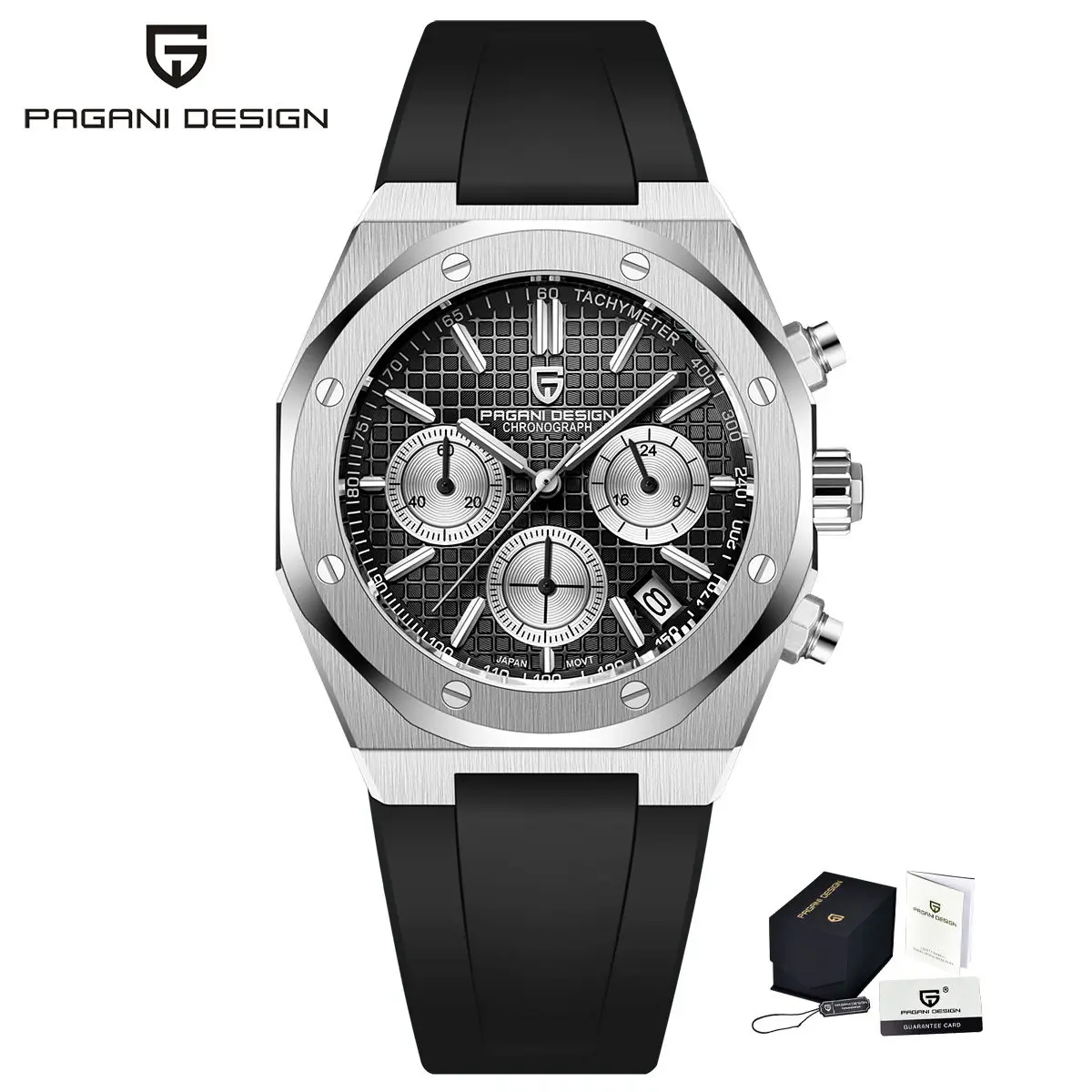 Pagani Design 2025 Neue VK63 Herren-Business-Quarzuhr, Saphir-Edelstahl, 20 Bar, wasserdicht, Sport-Chronometer-Code-Uhr 9