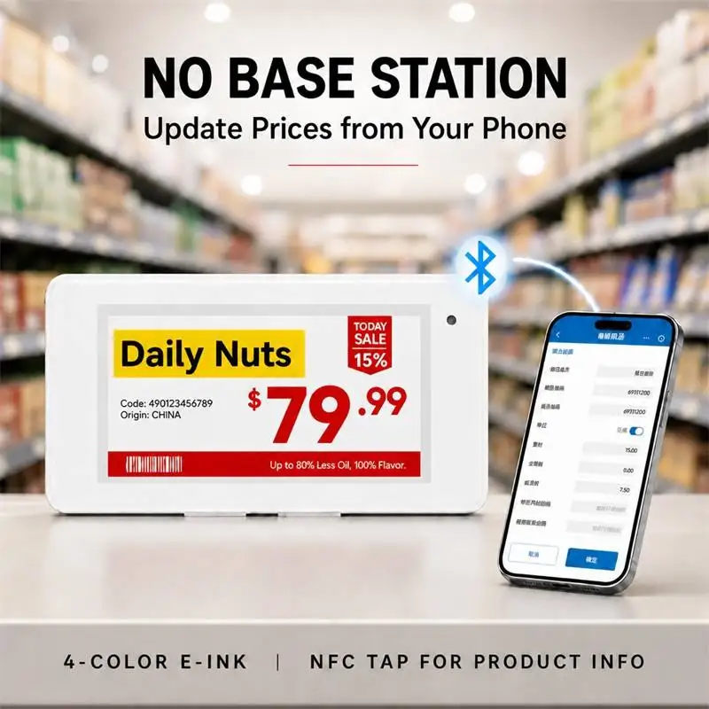 ESL Electronic Price Tag No Base Station 2.13'' 2.66'' 2.9