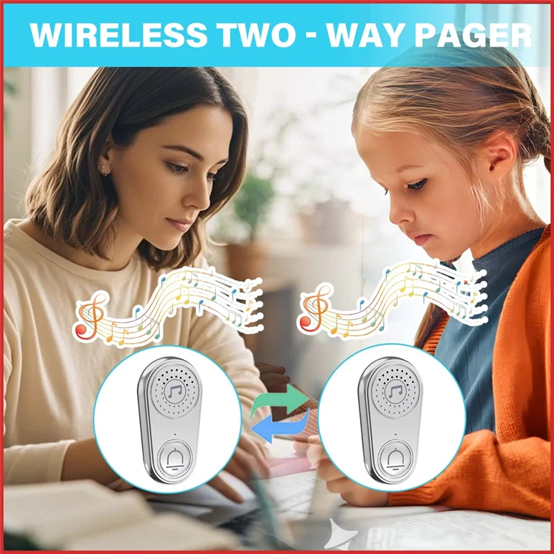 ABZZ-système d'interphone de sonnette de bouton d'appel sans fil pour la Communication d'enfant âgé handicapé