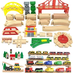 Toy for Child Railway Toys New Kinds Wood Track Accessories Beech Wooden Train Track Fit Biro Wooden All Brand Track Educational