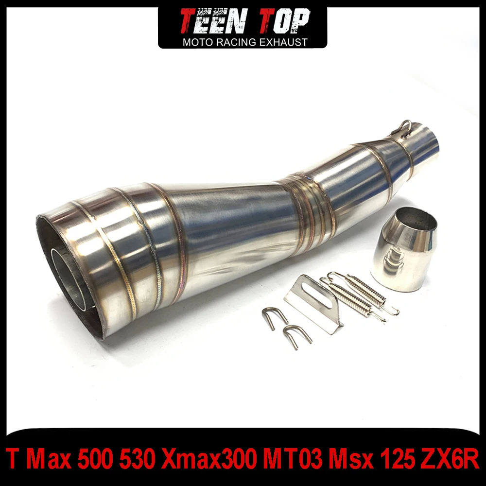 

Universal Motorcycle 51mm Exhaust Muffler For T Max 500 530 Xmax300 MT03 Msx 125 ZX6R Stainless Steel Escape Moto Exhaust Tube