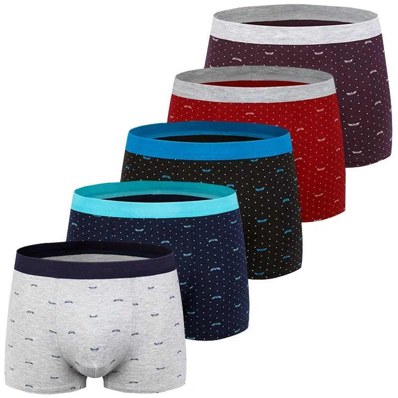 5pcs/lot seamless men\'s panties big Men underwear Cotton Mens boxers & briefs Breathable boxer shorts and underpants For men 8xl