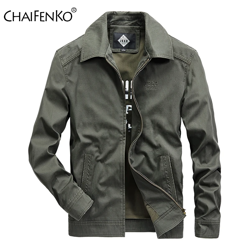 New Loose Elastic Force Man Comfortable Ventilation Jacket Spring Autumn Leisure Solid Coat Pure Cotton Stand Collar Coat Man