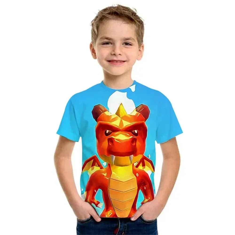 Stumble Guys 3d Kids T Shirt Boys Girls Harajuku 3d Shirt Cartoon Funny T-shirts Wednesday Stumble Guys 3d Children's Clothing