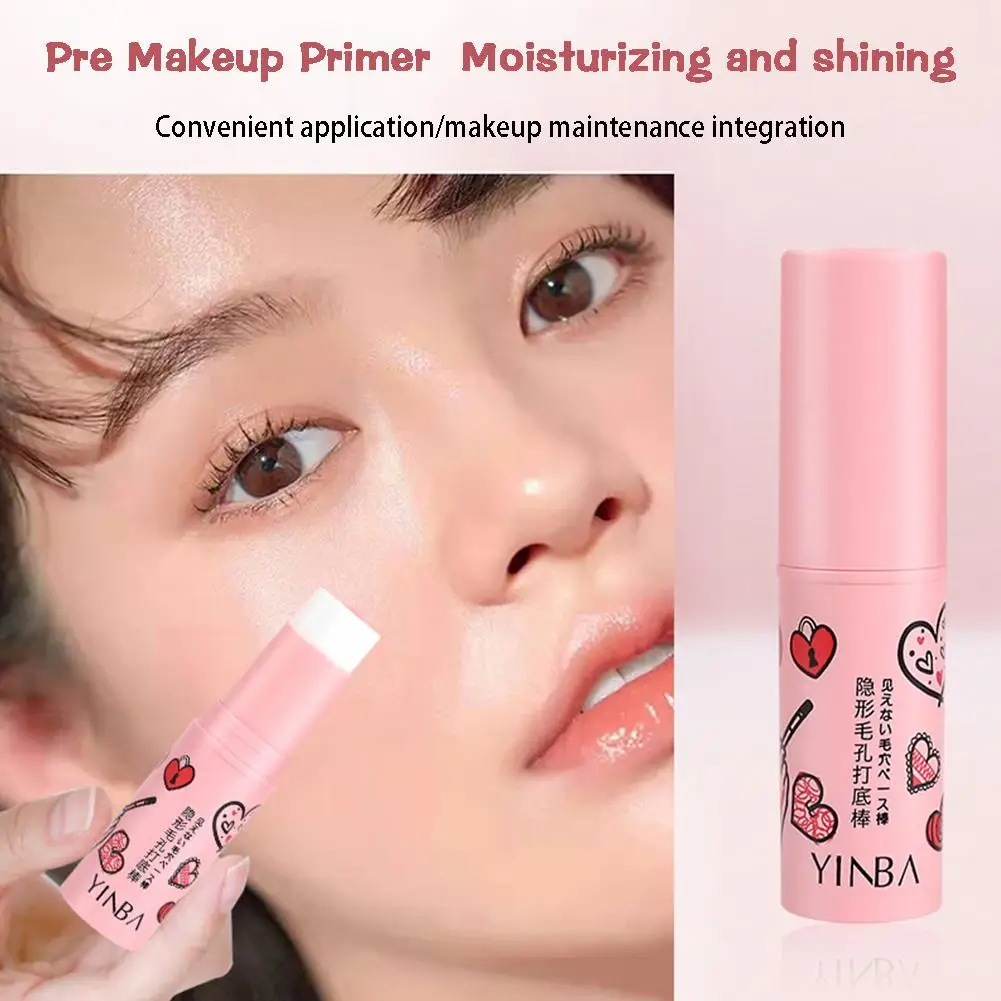 Invisible Pore Primer Stick Pore Eraser Waterproof Makeup Face Makeup Fine Smooth Oil-control Isolation Base Primer Lines P S3g0