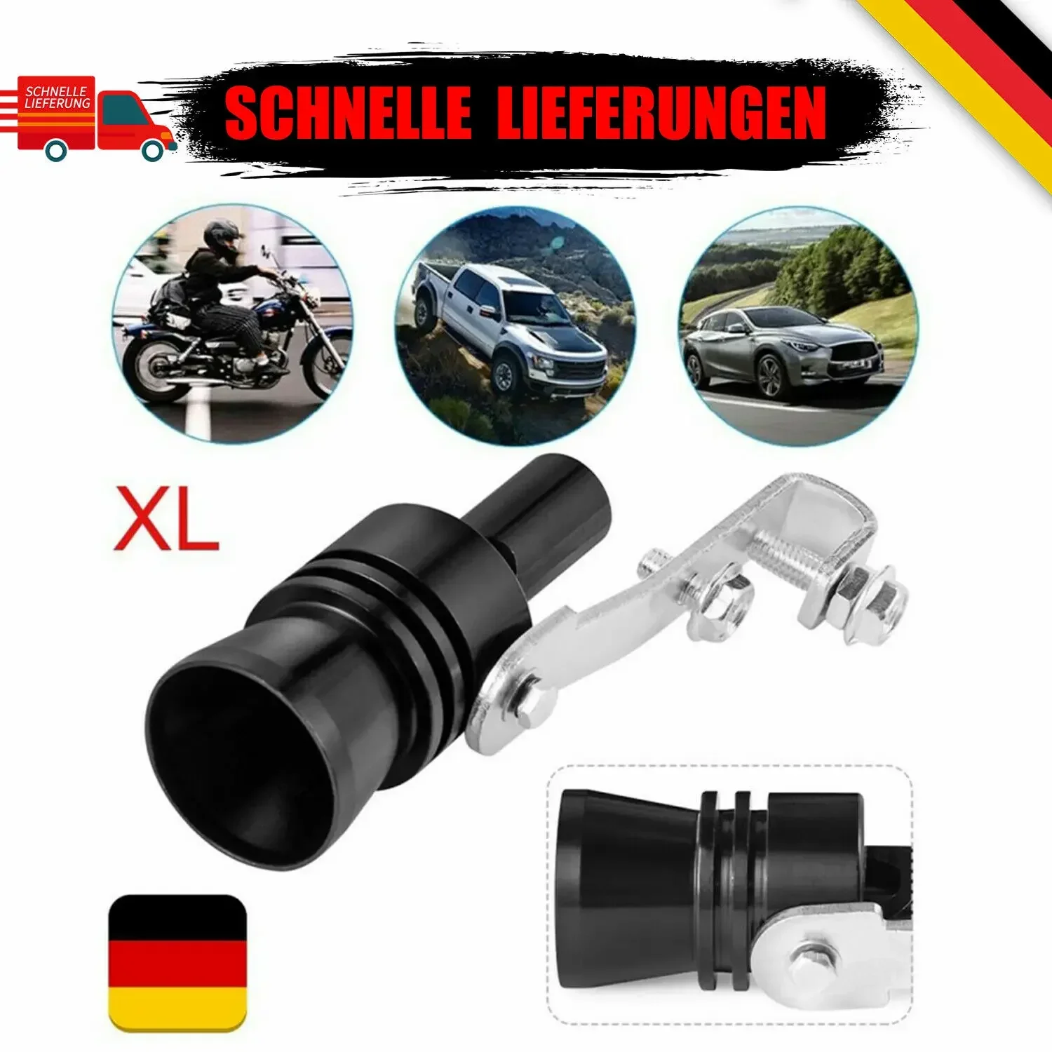 

1 шт., автомобильный турбо-звуковой симулятор шумоподавления, шумоподавление, трубный свисток, симулятор шумоподавления XL, аксессуары для замены автомобиля