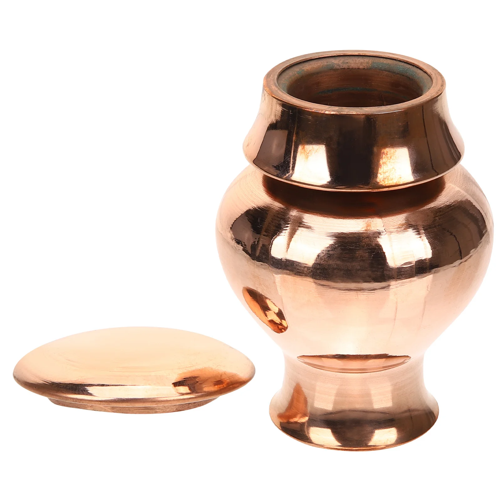 

Brass Offering Bottle Decorative Buddha Adornment Exquisite Craft Stable Bottom Religious Worship Home Decoration