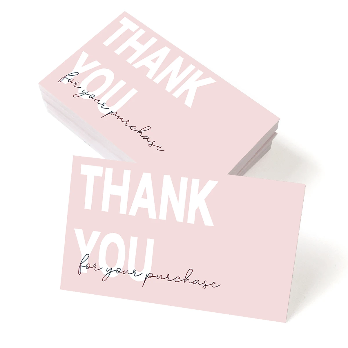 100Pcs Exquisite Thank You Cards,Elegant And Professional Design,Perfect For Thanksgiving,Wedding, Graduation,Thank You Card
