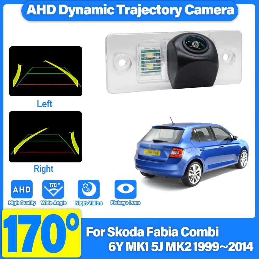 Rear View Camera For Skoda Fabia Combi 6Y MK1 5J MK2 1999~2014 Fisheye AHD CCD Night Vision Backup Camera license plate Camera