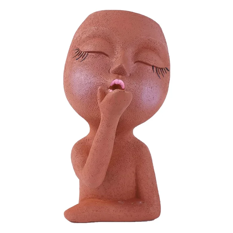Face Planter Figurine 14cm Resin Figurine Home Decor Ornament for Living Room Shelf Desk Tabletop Gift