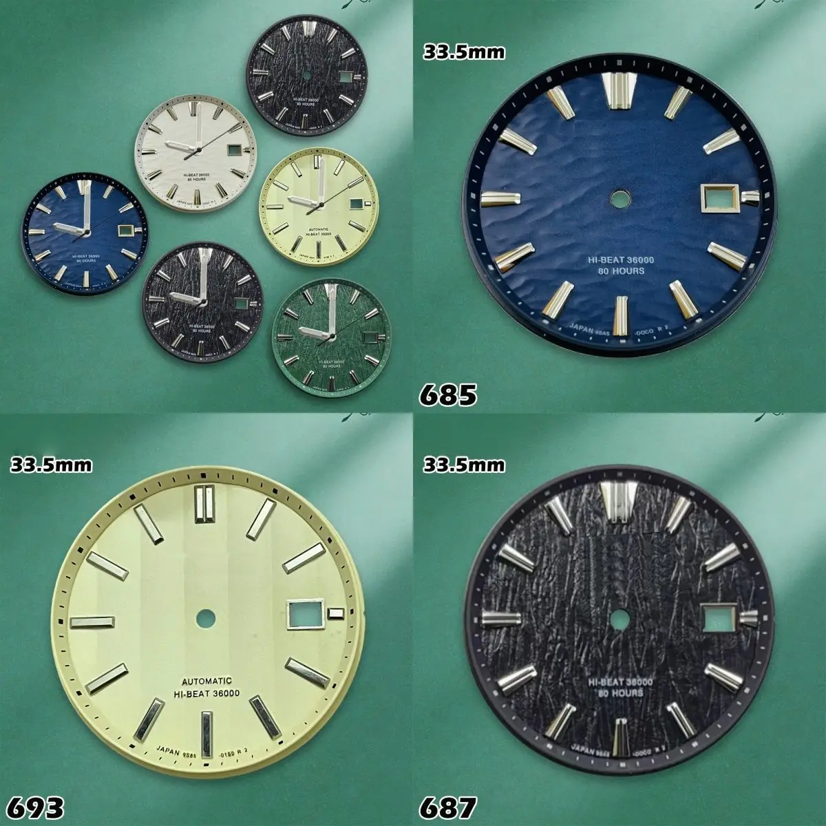 33.5mm dial Accessory Surface Suitable GS-typefor Japan NH35/NH35A Movement Mechanical Watch Modification Parts