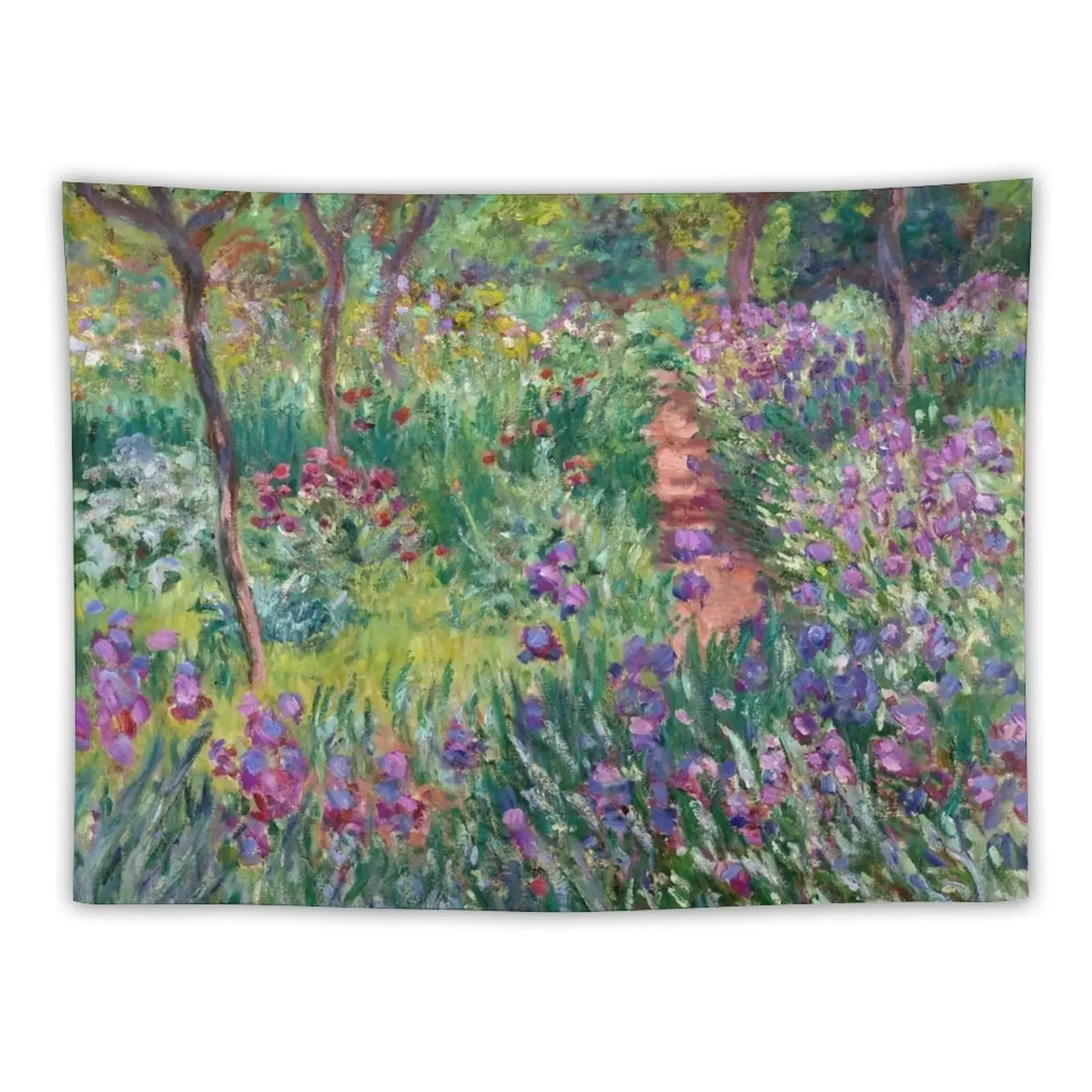 The Artist's Garden at Giverny by Claude Monet (1900) Tapestry Anime Decor Cute Room Things Wall Decoration Items Tapestry