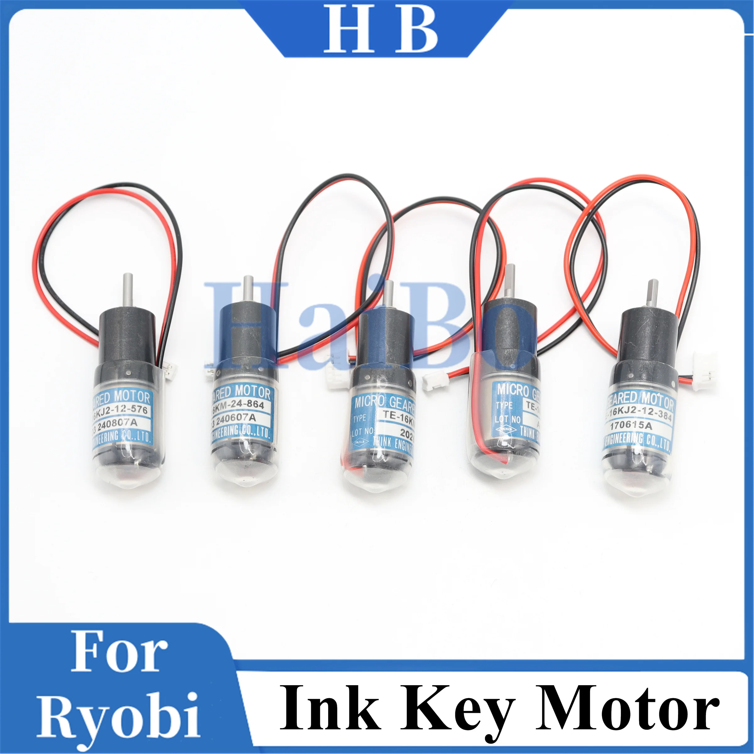 HaiBo Best Quality TE-16KJ2-12-384 TE-16KM-12-576 TE-16K32-12-576 TE-16KM-24-864 JP16-12V-62.66 Ink Key Motor For Ryobi