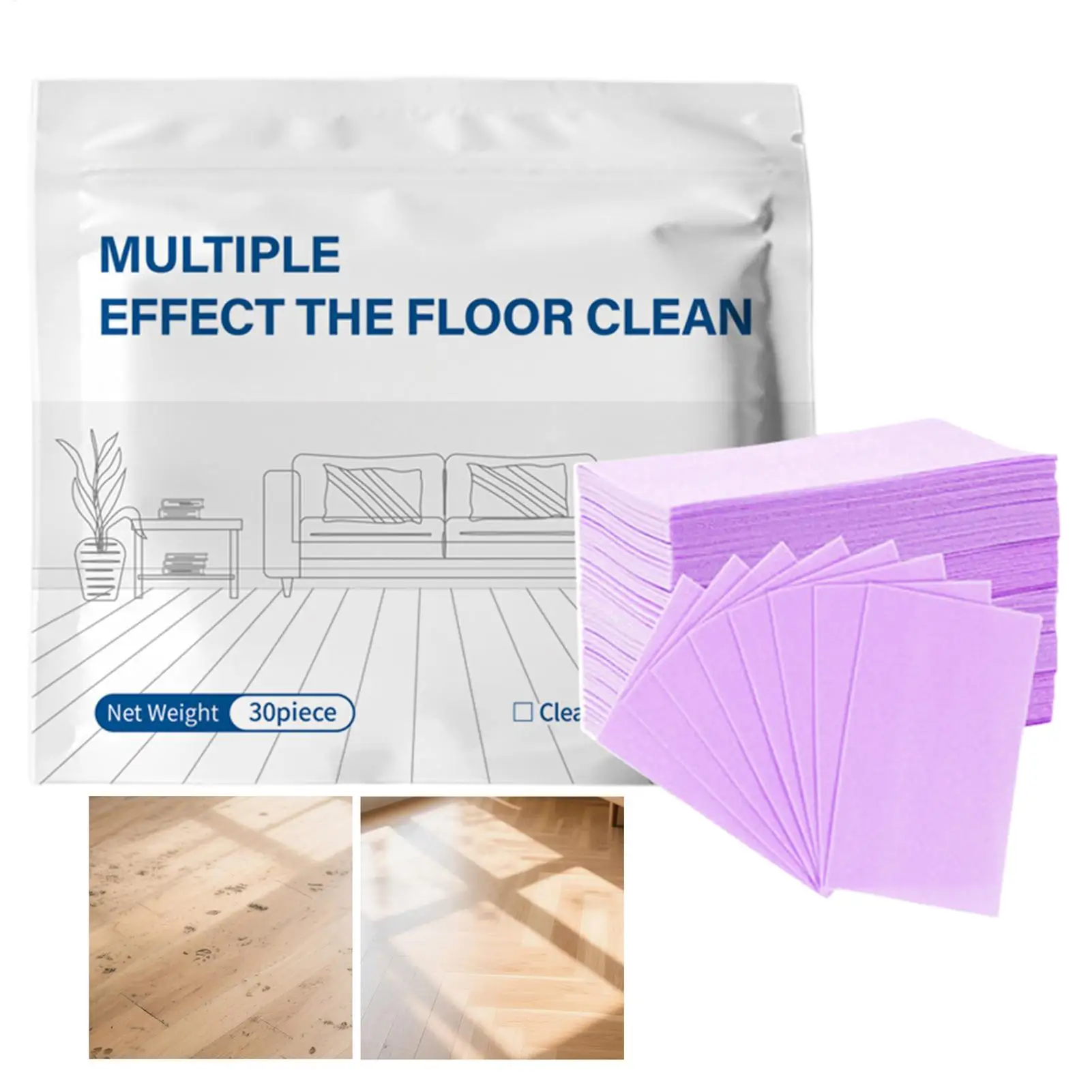 30Pcs Floor Cleaning Tablets Cleaner For Hardwood Laminate Tile & RV Walls Deodorization Shower Floor For Slippery Floor Clean