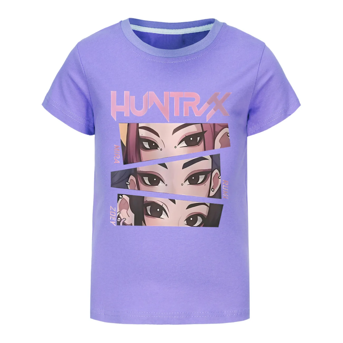

Kpop Demon Hunters Kids Cotton tops T Shirt Kids Rumi Mira Zoey Summer boys Girls Short Sleeve printing round neck