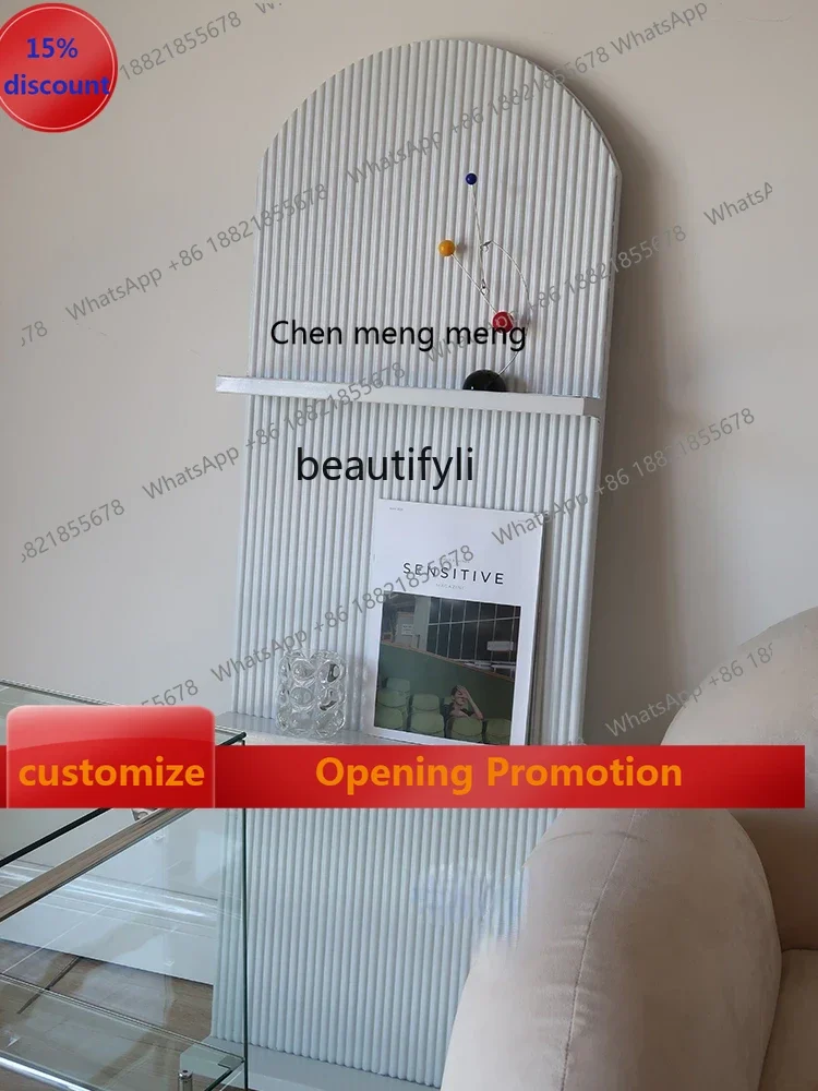 cn8617 ssSimple Shelf Floor Multi-Layer Wall Magazine Rack Wave Board Iron White Display Stand