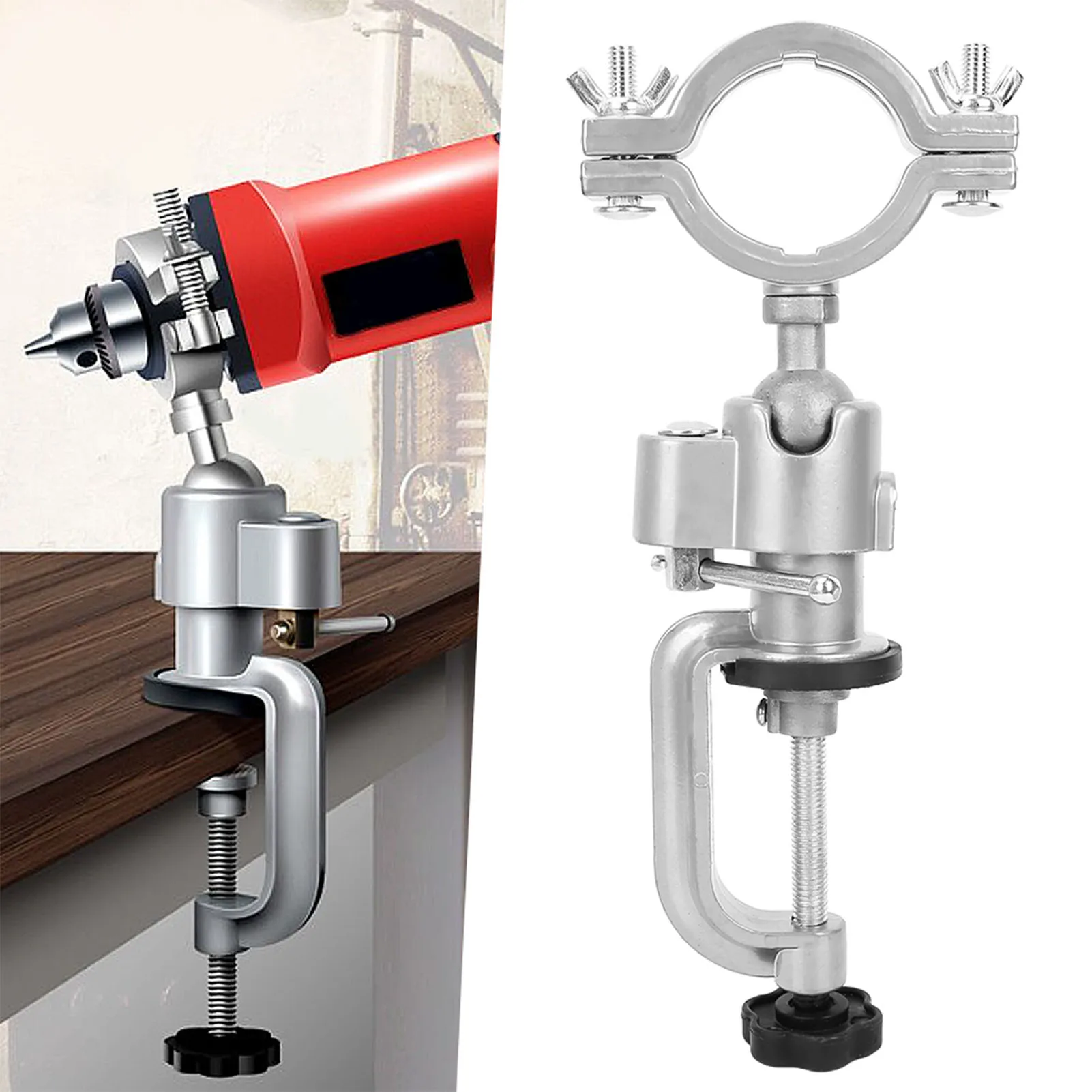 360 Degree Electric Drill Stand 360° Rotation Electric Drill Stand Grinder Holder Bracket Bench Clamp