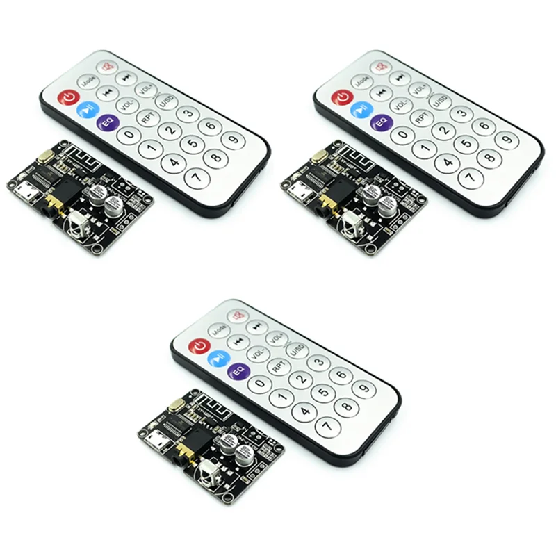 ABAN 3X Bluetooth Audio Receiver Board Bluetooth 5.0 MP3 Lossless Decoder Board Wireless Music Module With Remote Control