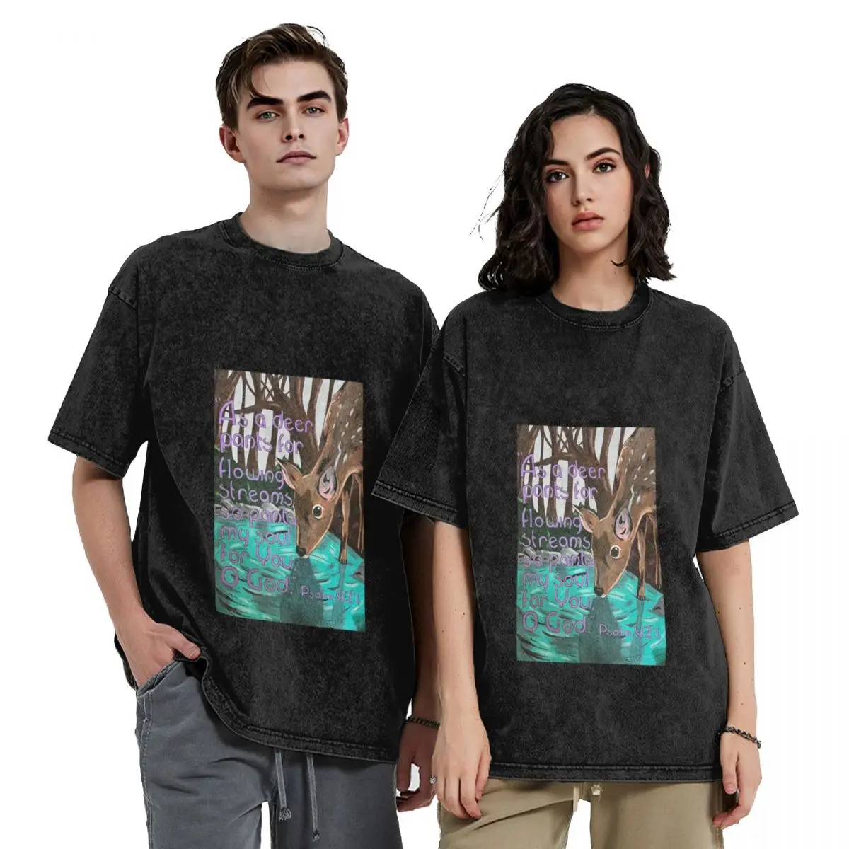 

Deer Bible Verse T-Shirt funny meme t-shirts plus sizes blanks mens t shirt