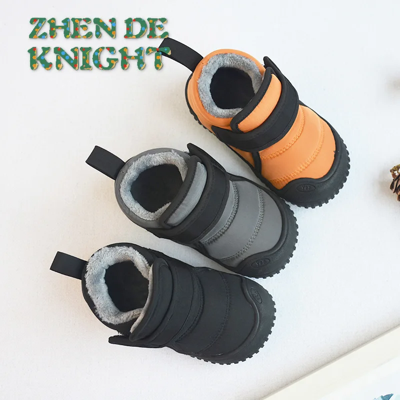 

1-4 Years Toddler Cotton Boots Winter Fleece-Lined Warm Casual Soft-Soled Footwear (Size 21-26) for Boys & Girls