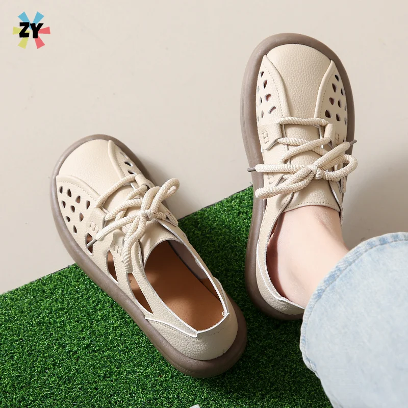 Summer Sandals with One Shoe and Two Holes for Wearing Wide Feet and Plump Special Shoes Casual Shoes